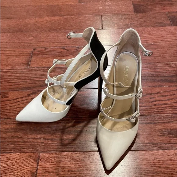 Rachel Zoe black and white closed toe stilletos size 7.5 - Picture 2 of 7
